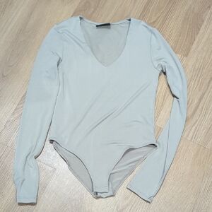 Beige Long Sleeve Bodysuit